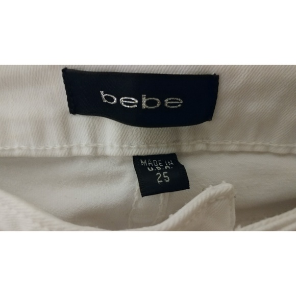 NWOT Bebe jeans white - Picture 6 of 6